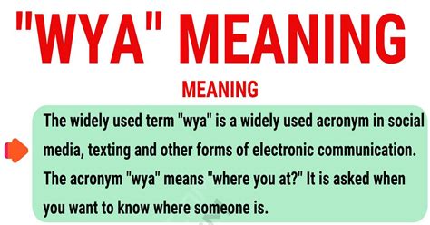 wya text|wdya slang meaning.